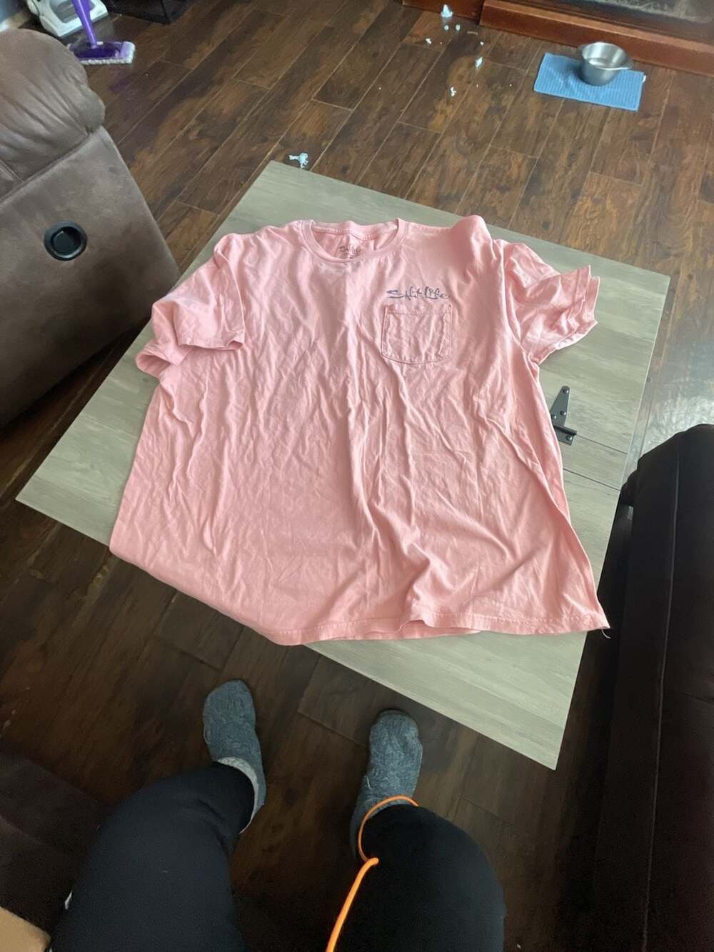#A151 Salt Life Live Salty Pink Short Sleeve Pocket T-Shirt 2XL